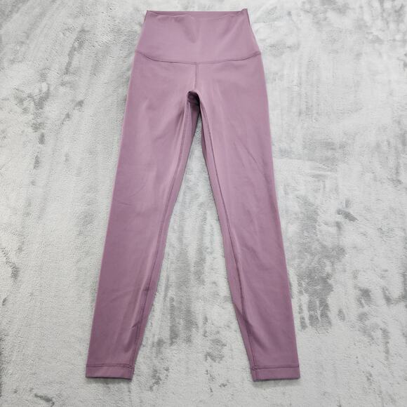 Yogalicious Lux Leggings Womens XS Pink Purple High Rise Ankle Stretch Workout - Picture 1 of 9